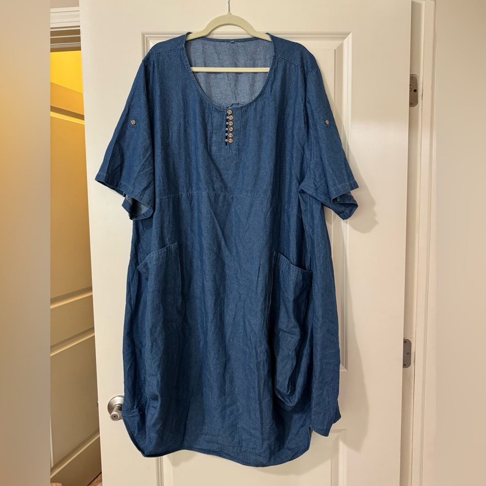 Blue Denim Tunic Dress
